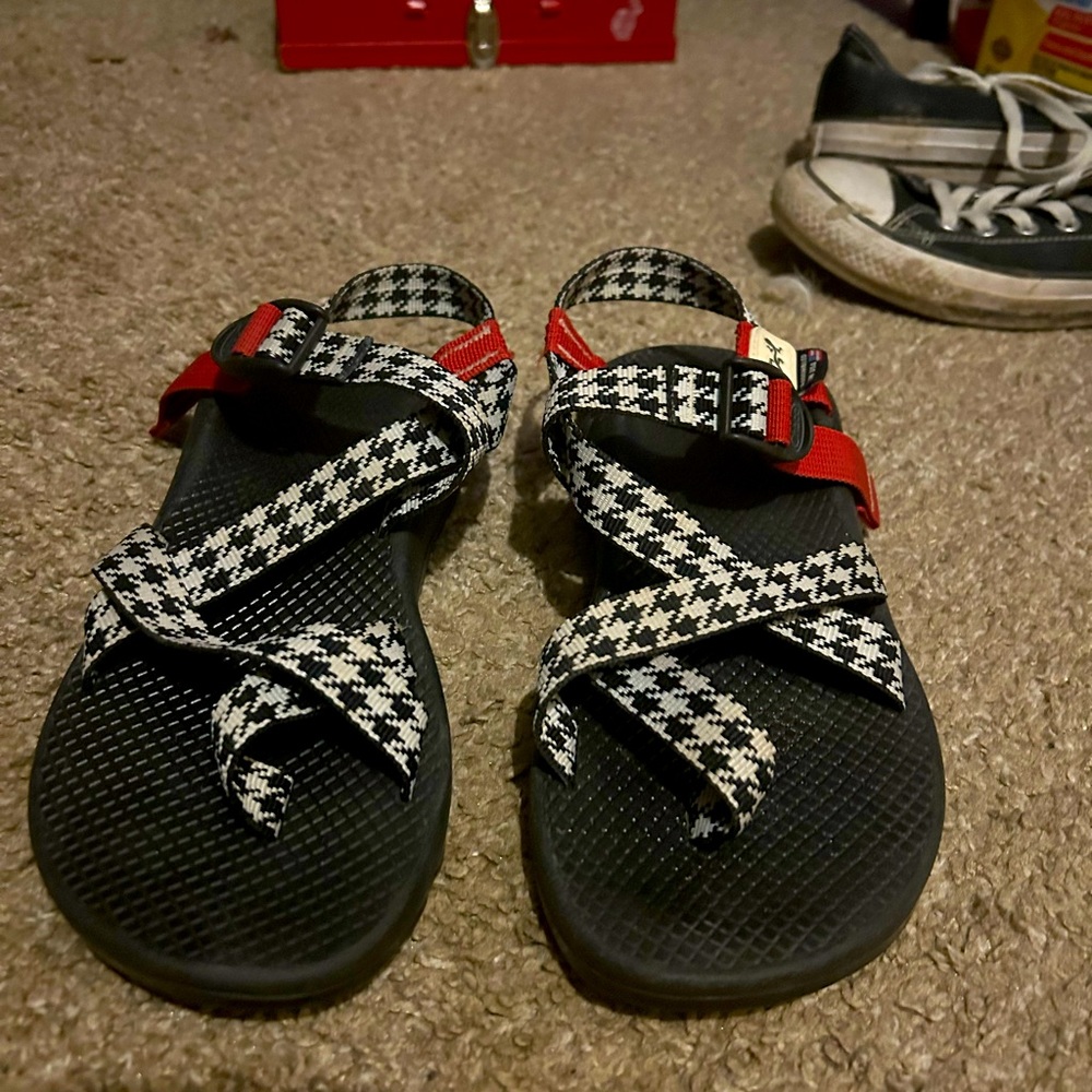 Custom houndstooth Chacos